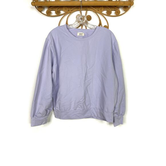 Pact The Rec Peek-A-Boo Crewneck Sweatshirt in Lilac | L - Picture 1 of 5